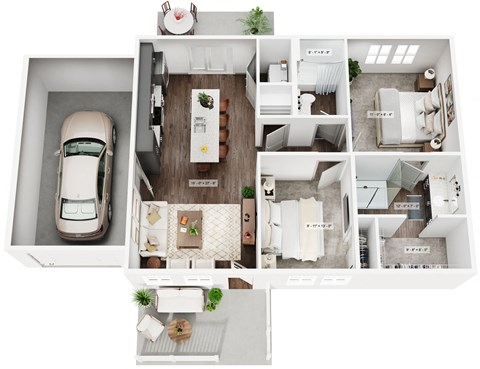 2 Bedroom 2 Bathroom at Allier Foley, Foley, AL